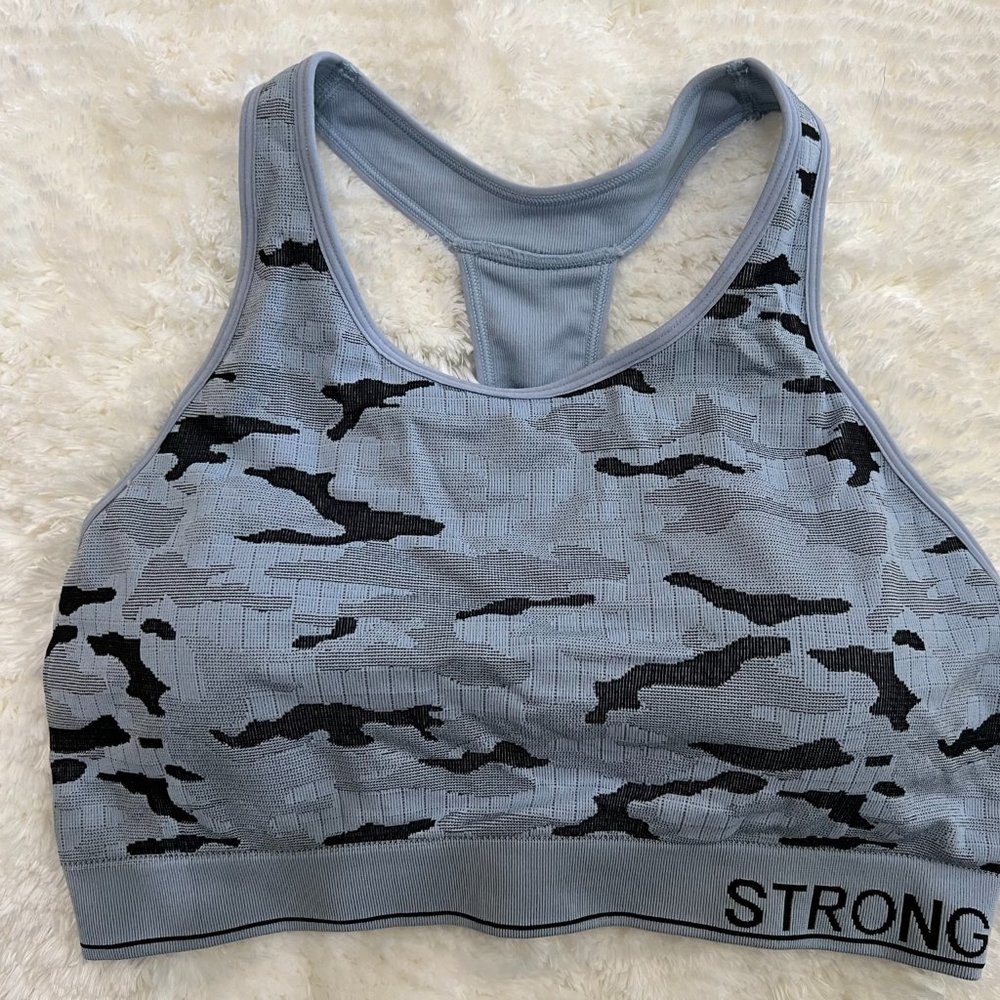 Bella Active (Blue/Black) Sports Bra